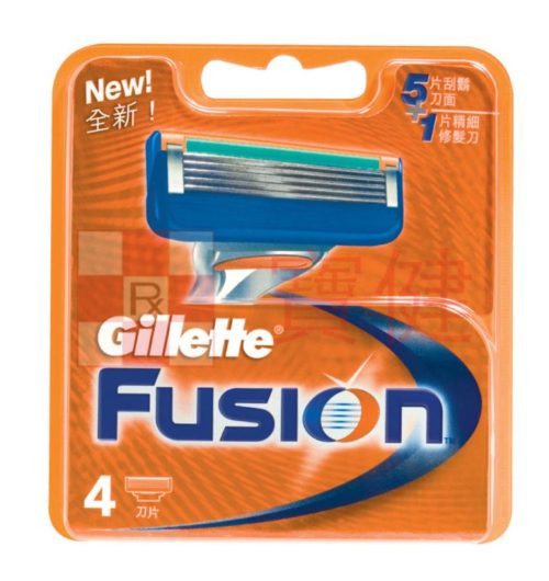 吉列 FUsion刀片 5+1刀面 4片