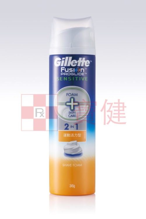 吉列 Sensitive Foam+Skin Care 剃鬚膏 245g